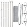 vidaXL zeshoekig gaashek met grondbevestiging 10 x 0,4 m zilver Mesh