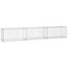 vidaXL Schanskorfmuur met deksels 300x50x50 cm gegalvaniseerd staal