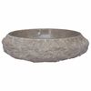 vidaXL Gootsteen &Oslash;40x12 cm marmer grijs