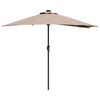 vidaXL Tuinparasol Taupe 294 x 150 x 223 cm Polyester en staal