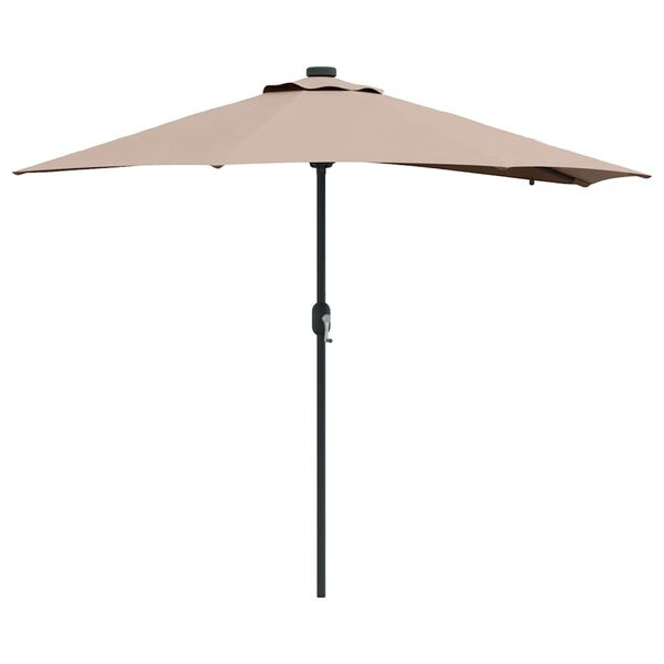 vidaXL Tuinparasol Taupe 294 x 150 x 223 cm Polyester en staal