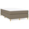 vidaXL Boxspring met matras stof taupe 120x190 cm