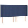 vidaXL Boxspring met matras en LED stof blauw 160x200 cm