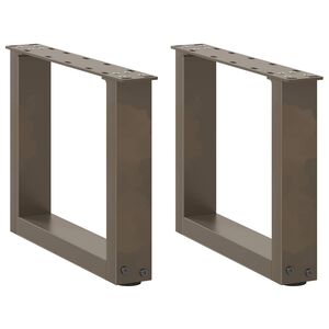 vidaXL Salontafelpoten 2 st U-vormig 30x(30-31) cm staal naturel