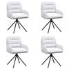 vidaXL Draai Eetstoelen 4 st Kunstleer Wit 59 x 59,5 x 90 cm