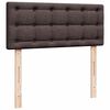 vidaXL Ottoman bed met matras en LED's 120x190 cm stof donkerbruin