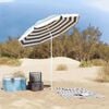 vidaXL Strandparasol Blauw en Wit 206 x 206 x 212 cm