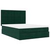 vidaXL Ottoman bed met matrassen en LED's 140x190cm fluweel