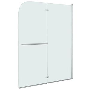 vidaXL Douchewand inklapbaar 2 panelen 95x140 cm ESG