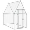 vidaXL Kippenhok 200x100x190 cm gegalvaniseerd staal zilverkleurig