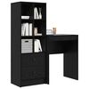 vidaXL Bureau met lade 2 pcs Zwart Eiken