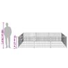 vidaXL Hondenkennel 6 m&sup2; staal zilverkleurig