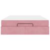 vidaXL Bedframe met matras met matras 2 pcs Roze Fluweel