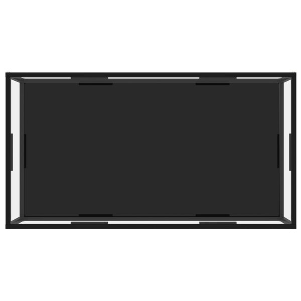 vidaXL Salontafel 120x60x35 cm gehard glas transparant en zwart