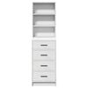 vidaXL Highboard met lade Wit 40 x 41 x 135 cm Bewerkt hout