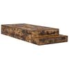 vidaXL Opbergbedframe met lade Gerookt eiken 80 cm Bewerkt hout
