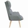 vidaXL Fauteuil Lichtgrijs 69 x 74 x 93 cm Stof