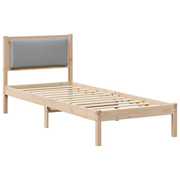 vidaXL Bedframe Lichtgrijs 80 x 200 cm Massief grenenhout