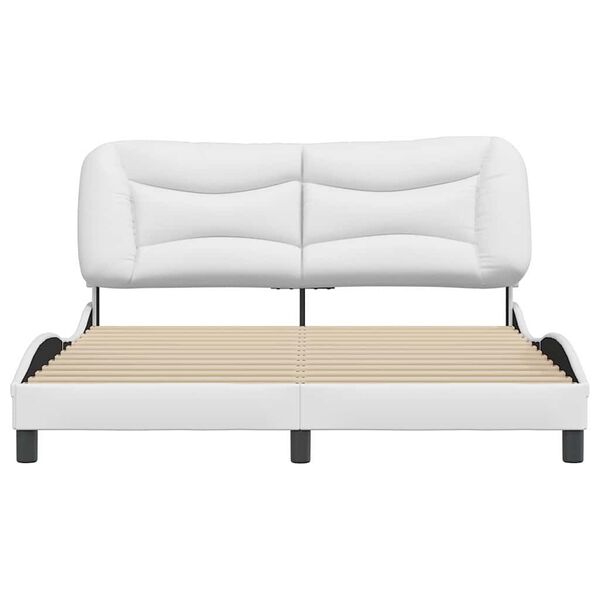 vidaXL Bedframe zonder matras "Hvar" kunstleer wit 160x200 cm