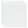 vidaXL Kastdeuren met lamellen 2 st 61,5x59,4 cm grenenhout wit