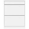 vidaXL Schoenenkast ALTA 77x35x96 cm massief grenenhout wit