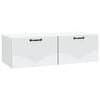vidaXL Wandbeugel TV-kast Wit 98 x 41 x 30 cm Bewerkt hout