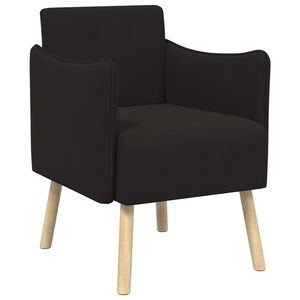vidaXL Accentstoel Zwart Korrelige velvet