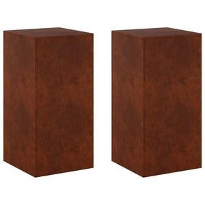 vidaXL Plantenstandaard 2 pcs Roestkleurig 40 x 40 x 80 cm