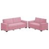 vidaXL 2-delige Loungeset met kussens fluweel roze