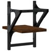 vidaXL Wandschappen met stangen 2 st 20x25x30 cm bruin eikenkleur