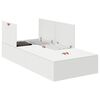 vidaXL Opbergbedframe met opslag Wit 90 x 200 cm Bewerkt hout