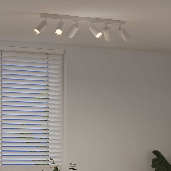 vidaXL Plafondspot met schijnwerpers Wit 73 x 6 x 16 cm Metaal