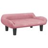 vidaXL Hondenmand 70x40x24 cm fluweel roze