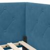 vidaXL Hoekbedframe met hoofdeinde Blauw 100 x 200 cm Fluweel