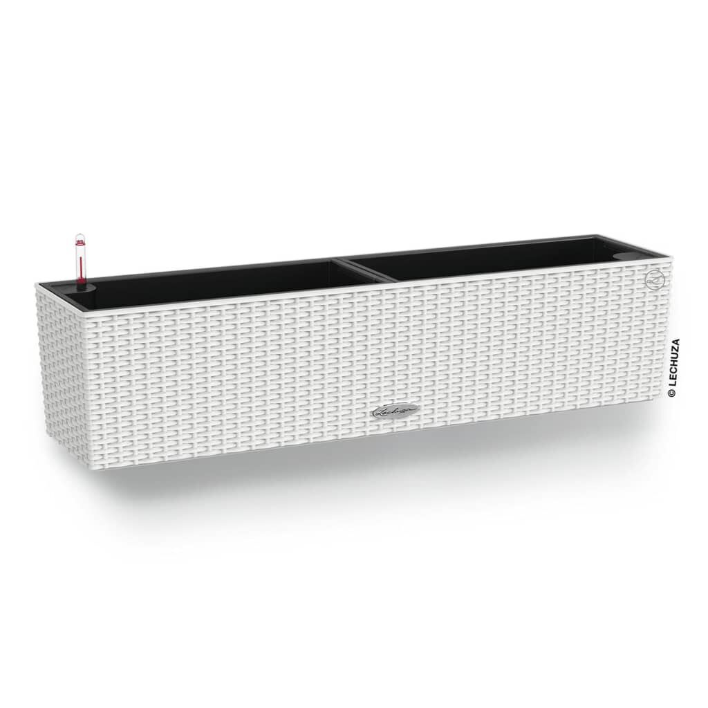 Lechuza Balconera Cottage 80 4er-Set – Pflanzkübel Mit Bewässerung, Farbe Mokka, Je 80x19x19 Cm