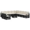 vidaXL Tuinbankenset 12 pcs Zwart poly rattan