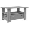 vidaXL Salontafel met lade Grijs Sonoma 77 x 55 x 42 cm Bewerkt hout