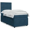 vidaXL Boxspring met matras fluweel donkerblauw 100x200 cm