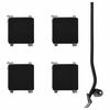 vidaXL Meubelrollers 4 st met lifter 13,5x13,5x6 cm staal 1300 kg