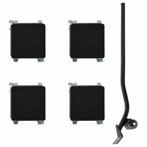 vidaXL Meubelrollers 4 st met lifter 13,5x13,5x6 cm staal 1300 kg