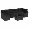 vidaXL Tuin Sofa Set 8 st Zwart [Synthetisch]: Poly Rattan