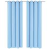 vidaXL Gordijnen met metalen ringen verduisterend 135x175 turquoise 2 st