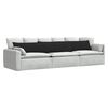 vidaXL Sofa Kussens 2 stuks Zwart 200 x 40 cm Stof