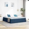 vidaXL Opbergbed met matras met matras Blauw 200 x 200 cm Polyester
