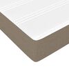 vidaXL Boxspring met matras stof taupe 100x200 cm