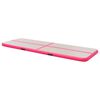 vidaXL Gymnastiekmat met pomp opblaasbaar 500x100x10 cm PVC roze