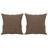 vidaXL 2-delige Loungeset met kussens stof bruin