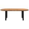 vidaXL Eettafel 220x100x74 cm ovaal massief eikenhout lichtbruin