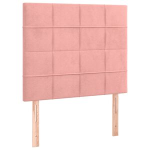 vidaXL Hoofdbord roze 80x5x118/128 cm fluweel