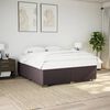 vidaXL Boxspring met matras stof donkerbruin 180x200 cm